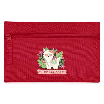 Summer Lama - No Drama Lama - Pencil Case - red - Front