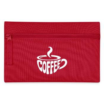 Kaffee - Cooles Café Logo - Federtasche - Rot - Vorne
