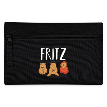 Gamer Zocker Zocken Gaming Fritz - Federtasche - Schwarz - Vorne