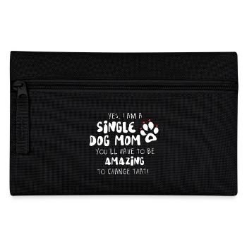Single Dog Mom - Pencil Case - black - Front