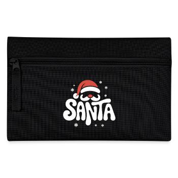 Père Noël - Logo de bande dessinée vintage cool - Trousse - noir - Devant