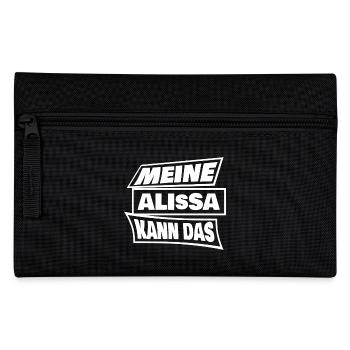 Geschenk für Alissa - Federtasche - Schwarz - Vorne