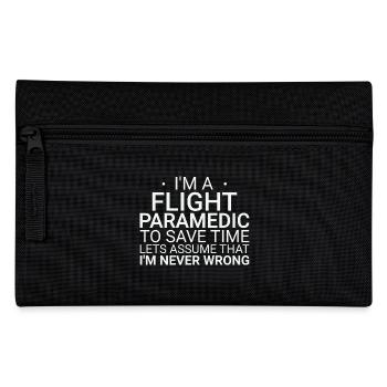 Flight Paramedic Never Wrong Air Rescue - Pencil Case - black - Front