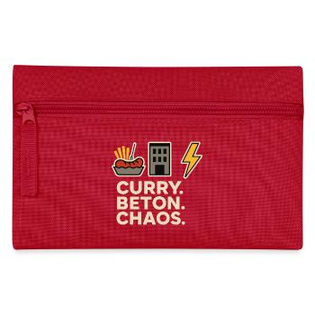 Curry Concrete Chaos Berlin Street Design - Pencil Case - red - Front
