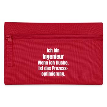 Ingenieur Spruch Prozessoptimierung - Federtasche - Rot - Vorne