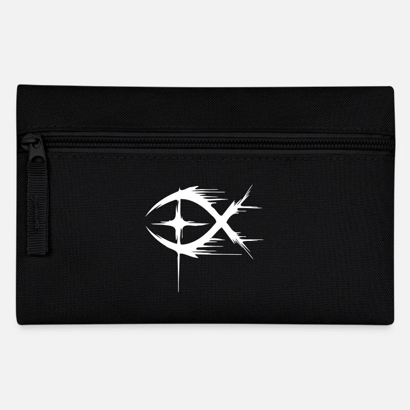 Jésus Poisson+Croix Moderne - Trousse - noir