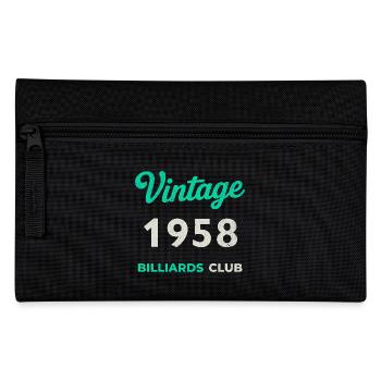 Vintage 1958 – Billiards Club Retro Geburtsjahr - Federtasche - Schwarz - Vorne
