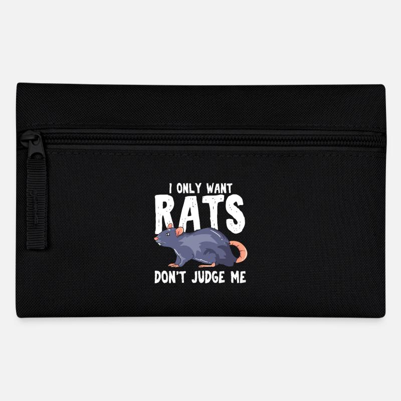 Illustration mignonne d’un rat bleu avec un rongeur de compagnie - Trousse - noir