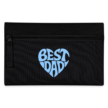 Best Dad Heart Design - Pencil Case - black - Front