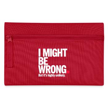 Might Be Wrong But Highly Unlikely Besserwisser - Federtasche - Rot - Vorne