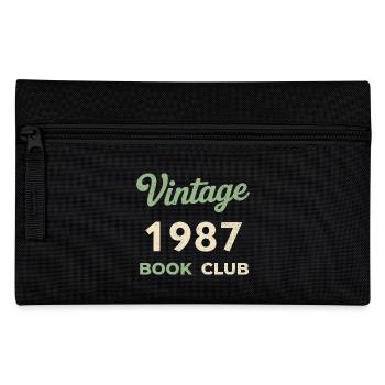 Vintage 1987 Book Club Retro Birth Year Gift - Pencil Case - black - Front