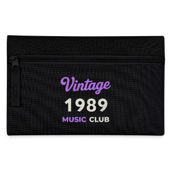 Vintage 1989 Music Club Retro Année de naissance vintage - Trousse - noir - Devant