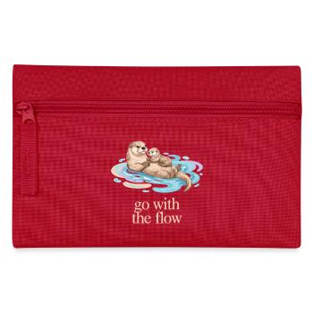 La famille de la loutre se laisse porter - Trousse - rouge - Devant