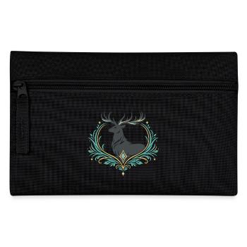 Deer in ornamental heart - Pencil Case - black - Front
