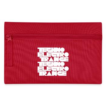 Techno Electro Trance music - Pencil Case - red - Front