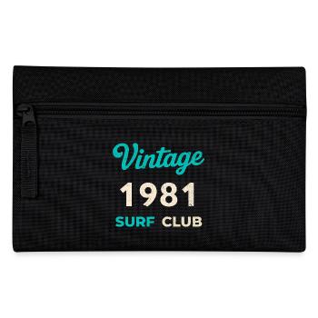 Vintage 1981 Surf Club Retro Geburtsjahr Geschenk - Federtasche - Schwarz - Vorne