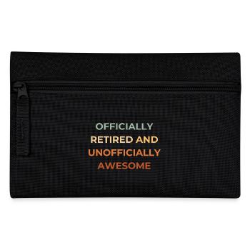 Officially Retired | Funny Retirement Quote - Pencil Case - black - Front
