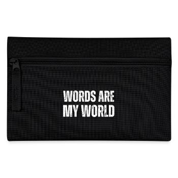 Words Are My World | English Teacher Funny - Pencil Case - black - Front