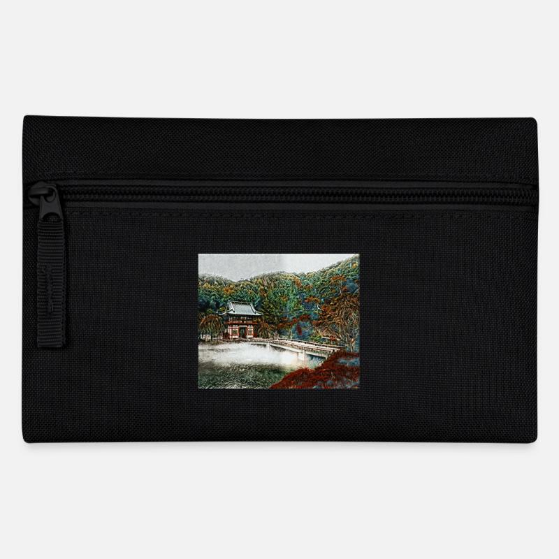 Temple in the Forest - Pencil Case - black