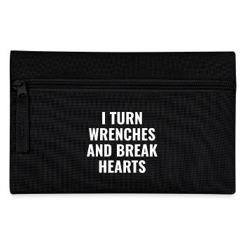I Turn Wrenches And Break Hearts | Funny Mechanic - Pencil Case - black - Front