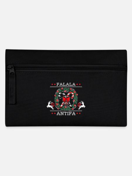 Ugly Christmas Sweater: FALALA ANTIFA! - Federtasche - Schwarz