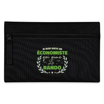 Fier d’être Économiste et Passionné de la Randonné - Trousse - noir - Devant