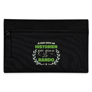 Fier d’être Historien et Passionné de la Randonnée - Trousse - noir - Devant