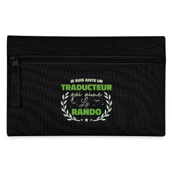 Fier d’être Traducteur et Passionné de la Randonné - Trousse - noir - Devant
