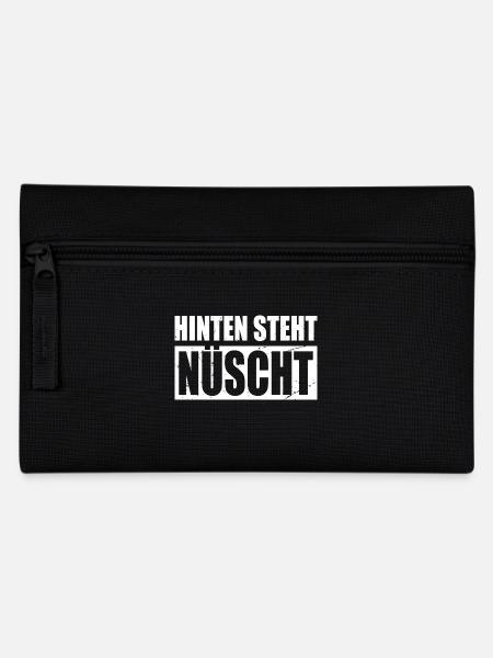 Hinten Steht Nüscht Auch Wat Nichts Berlinerisch - Federtasche - Schwarz