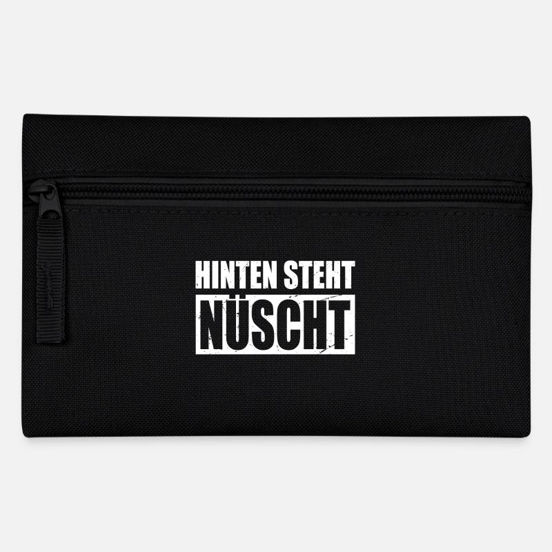 Hinten Steht Nüscht Auch Wat Nichts Berlinerisch - Federtasche - Schwarz