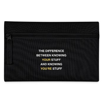 Funny English Teacher Punctuation Quote - Pencil Case - black - Front