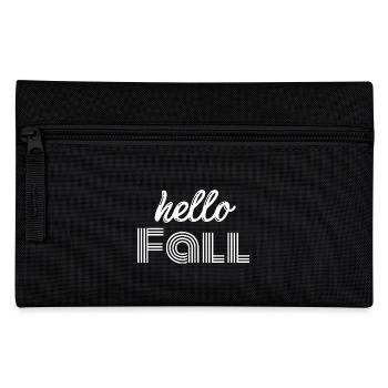 Hello Fall | Autumn Season Cute - Pencil Case - black - Front