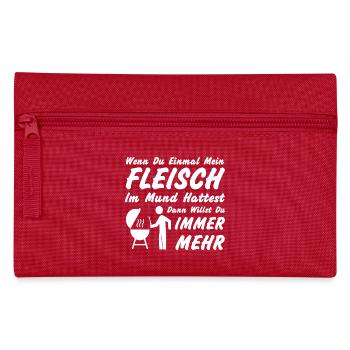Mein Fleisch im Mund - Federtasche - Rot - Vorne