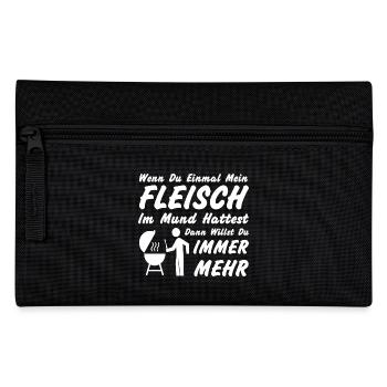 meat - Pencil Case - black - Front