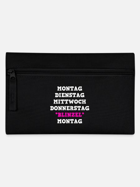 Montag *blinzel* Montag - Federtasche - Schwarz