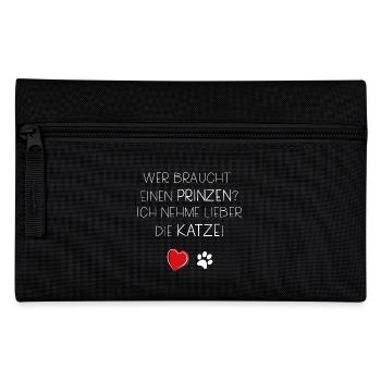 Katze Katzen Kater Geschenk Liebe Siam Maine Coon - Federtasche - Schwarz - Vorne