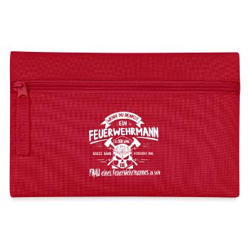 Feuerwehrfrau Tshirt-Krass - Federtasche - Rot - Vorne
