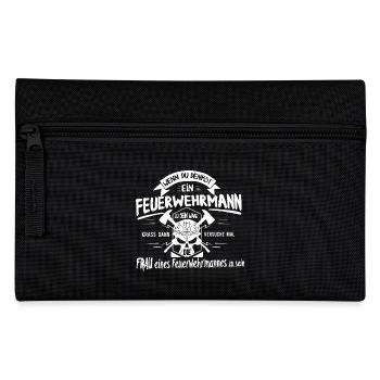 Feuerwehrfrau Tshirt-Krass - Federtasche - Schwarz - Vorne