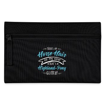 Highland Pony Horse Glitter Love Funny Gift - Federtasche - Schwarz - Vorne