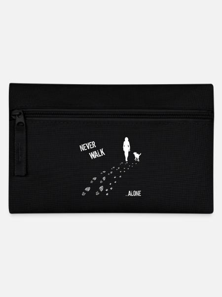 FRAU & HUND NEVER WALK ALONE - Federtasche - Schwarz