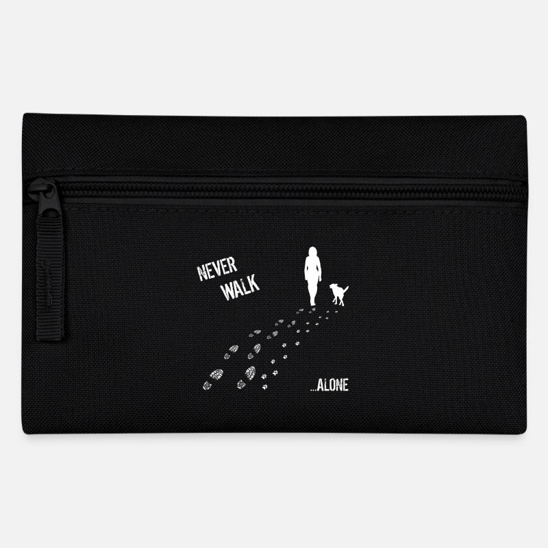 FRAU & HUND NEVER WALK ALONE - Federtasche - Schwarz