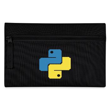 Python Pixelart - Federtasche - Schwarz - Vorne