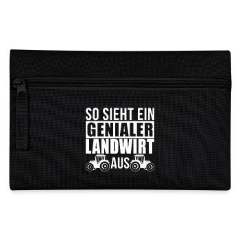 Genialer Landwirt - Federtasche - Schwarz - Vorne