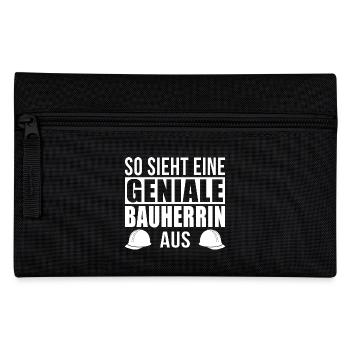 Geniale Bauherrin - Federtasche - Schwarz - Vorne