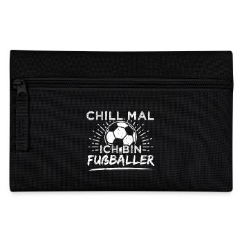 Fußball Fußballer Shirt Chill Mal - Federtasche - Schwarz - Vorne
