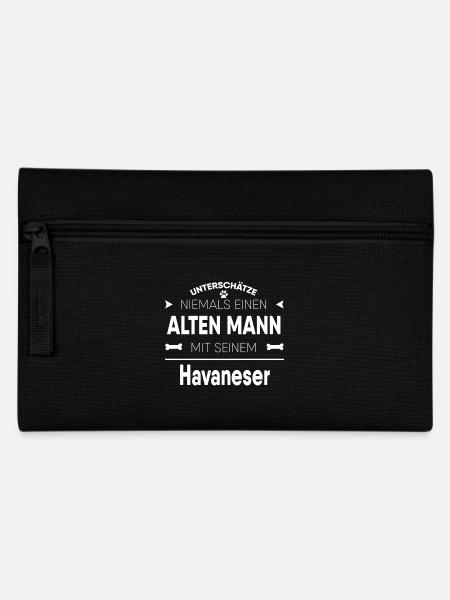 Havaneser Geschenk - Federtasche - Schwarz