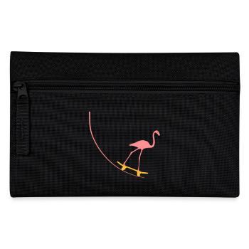 Flamingo on skateboard - Pencil Case - black - Front