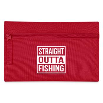 Straight Outta Fishing - Pencil Case - red - Front