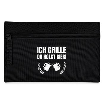 ich grille du holst bier - Federtasche - Schwarz - Vorne
