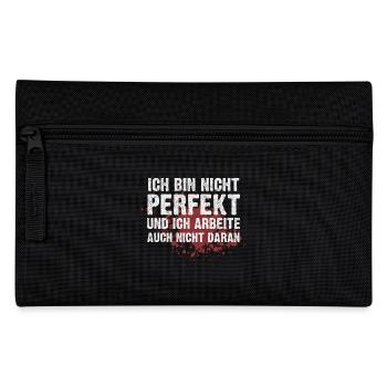 Ich bin nicht perfekt - Federtasche - Schwarz - Vorne